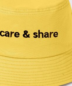 Alternative view of Mũ Bucket Hat thêu Care & Share Typo - Vàng