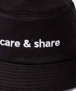 Alternative view of Mũ Bucket Hat thêu Care & Share Typo - Đen